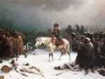 Фото: Отступление Наполеона из Москвы (Картина Адольфа Нортена, 1851)