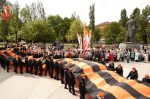 В Калининграде развернули 80метровую георгиевскую ленту