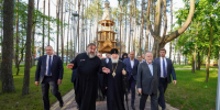 Предстоятель Русской Церкви посетил дворец спорта «Автотор-Арена» и храмовый комплекс Всех святых Церкви Русской - Калининградская епархия