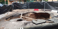 Работы по ликвидации провала на ул. Чайковского продлили ещё на две недели (фото) - NewKaliningrad.Ru