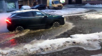 В Калининграде в лютый мороз затопило две улицы