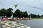 Возле бывшего универсама «Московский» в Калининграде начали обустраивать трамвайные платформы (фото)